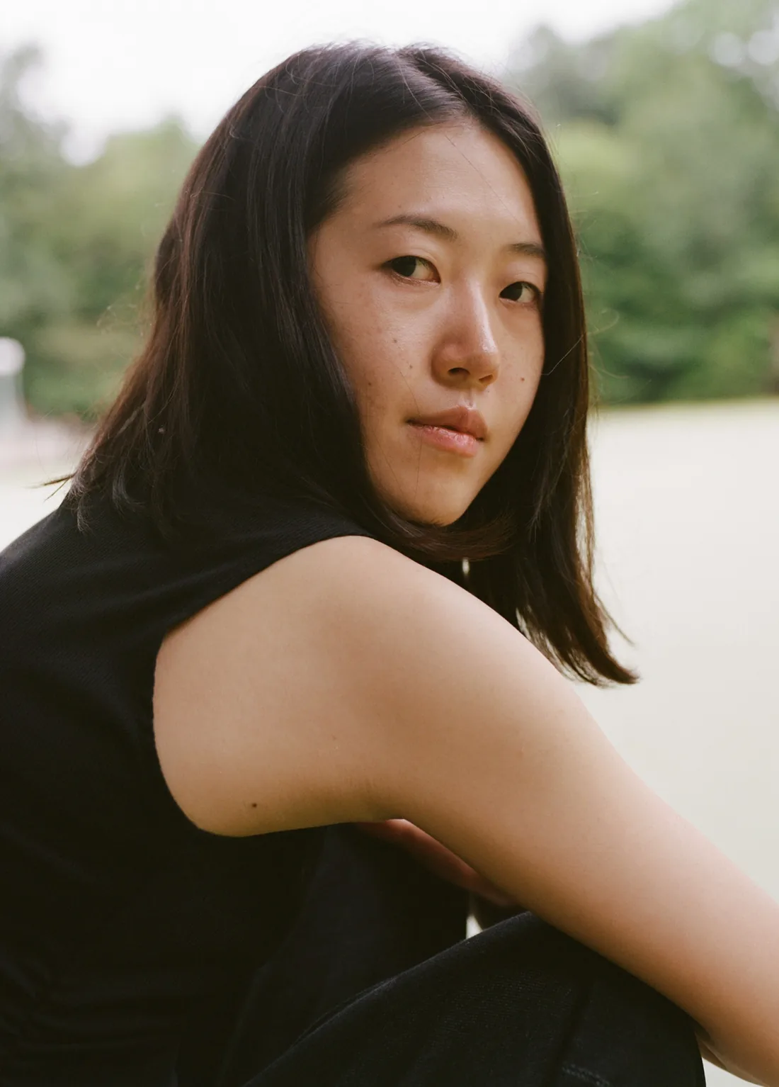 Erika Toda, Brooklyn guitarist and private guitar teacher, outdoors